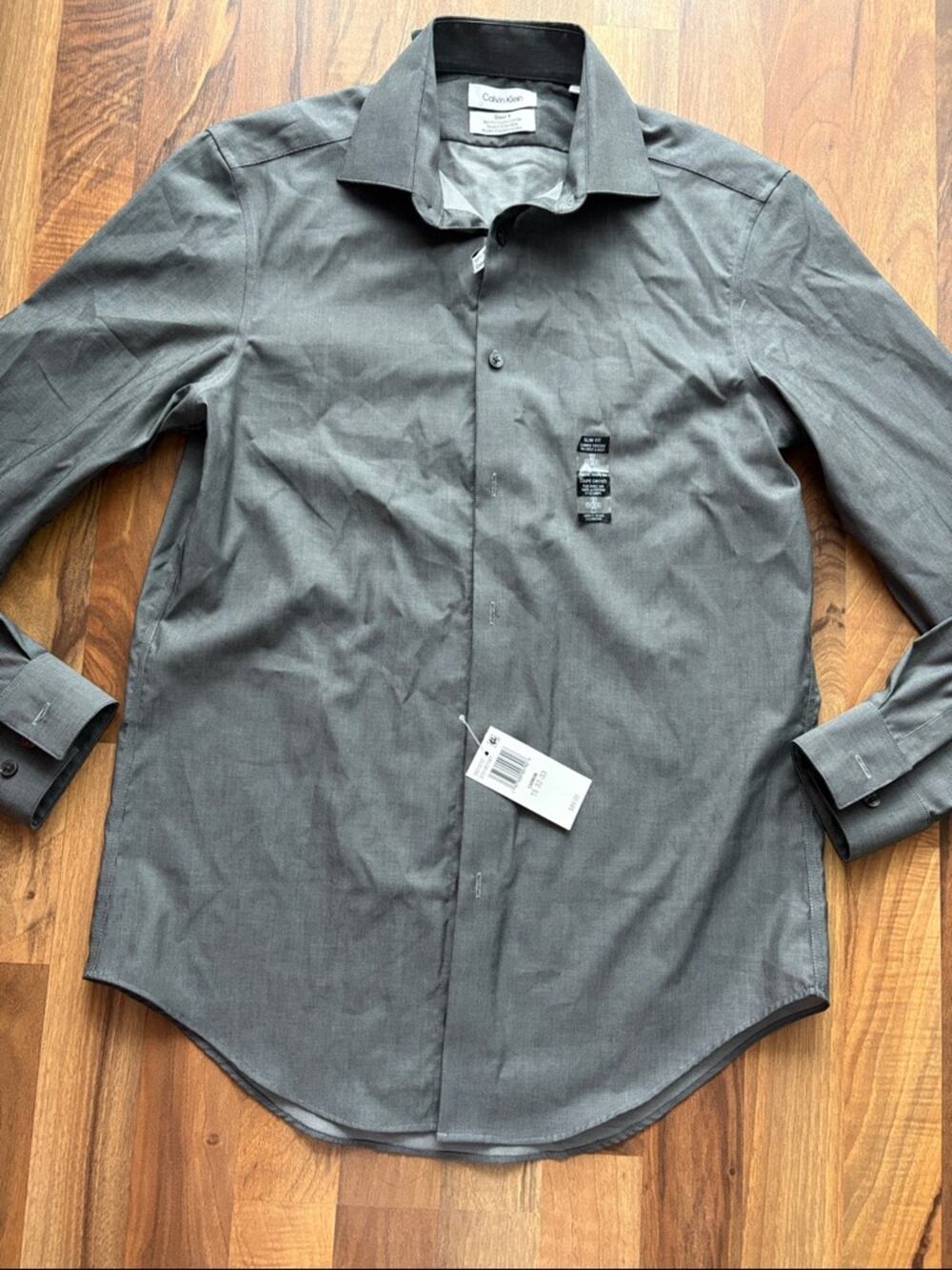 Calvin Klein Men's Size M Charcoal Gray Shirt NWT